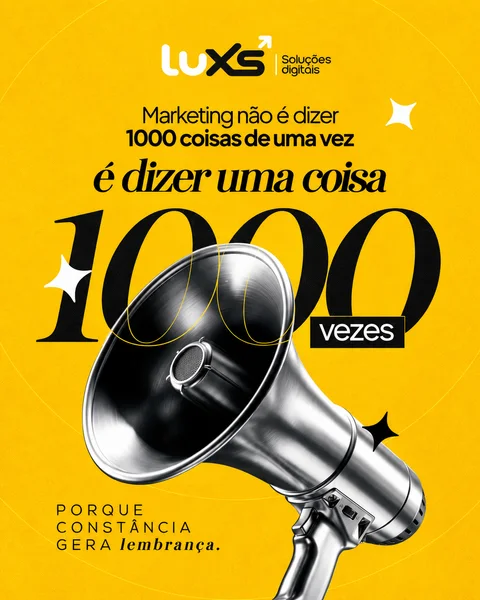 Campanha amarela LUXS sobre marketing e lembrança de marca